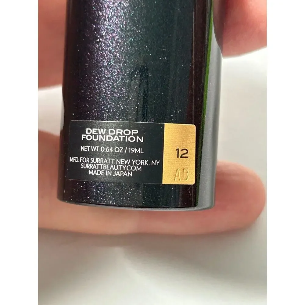 NIB Surratt Dew Drop Foundation Shade 12 Honey/Golden Ochre Medium 0.64OZ / 19ml